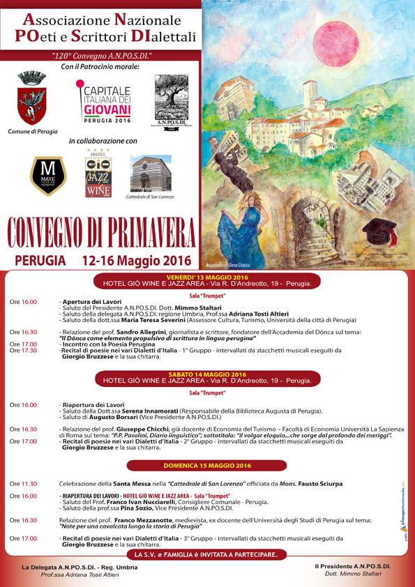 CONVEGNO DI PRIMAVERA - Perugia 12-16 Maggio 2016