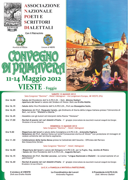CONVEGNO DI PRIMAVERA - VIESTE (FG) - 11-14 Maggio 2012