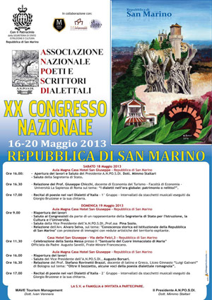 CONVEGNO DI PRIMAVERA - Repubblica di San Marino - 16/20 maggio 2013
