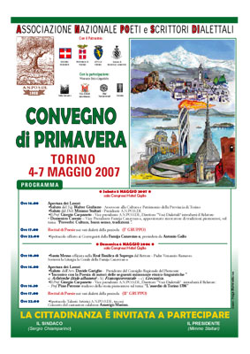 CONVEGNO DI PRIMAVERA - Torino • 4 - 6 Maggio 2007